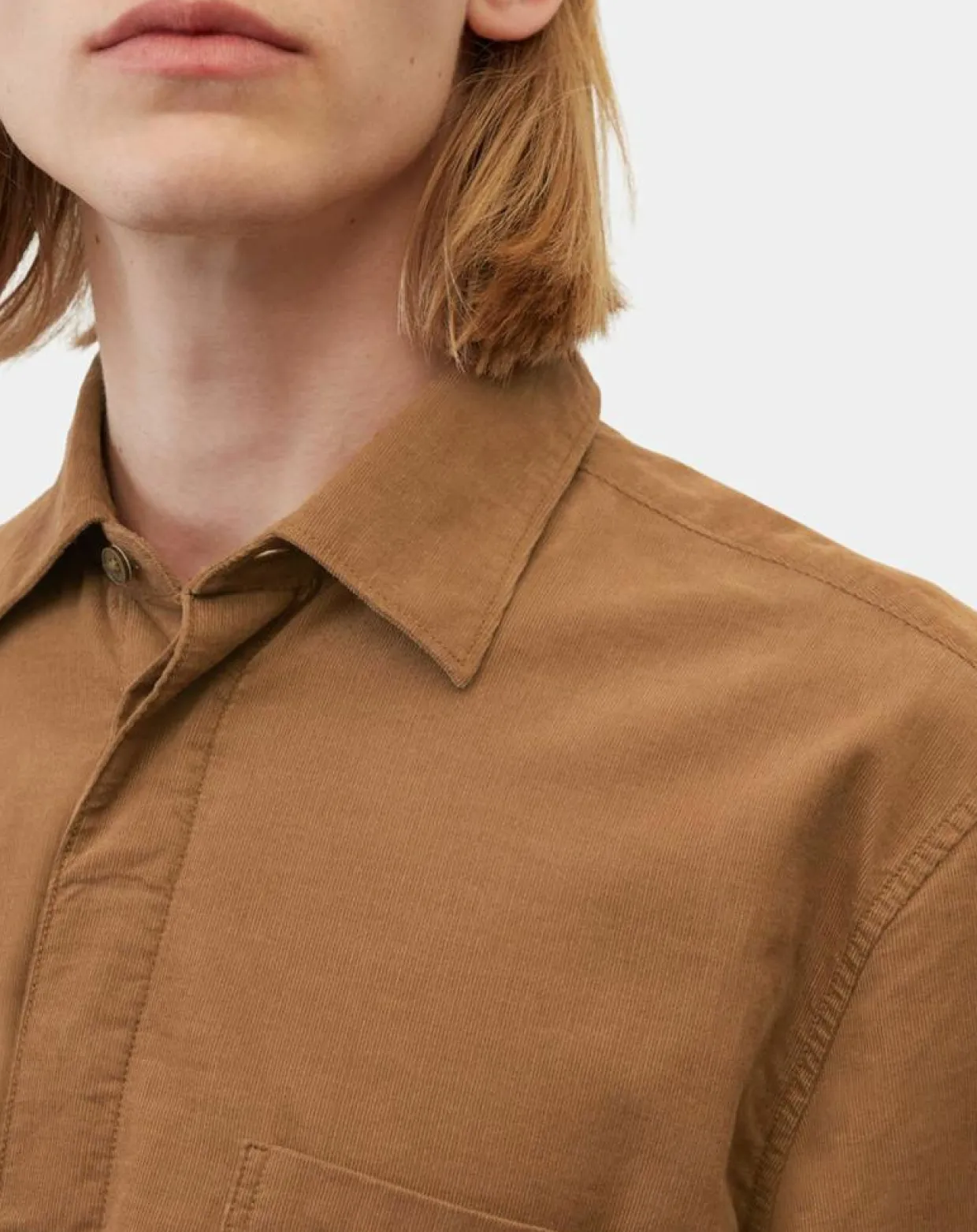 Homme Marc O'Polo Chemises^Chemise Regular Fit en Velours milleraies marron