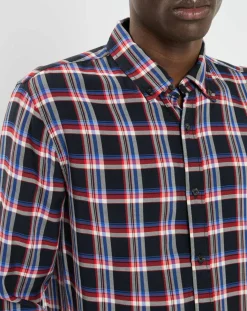 Chemise Regular Fit Fantaisie à carreaux bleu/rouge-Scotch & Soda Hot