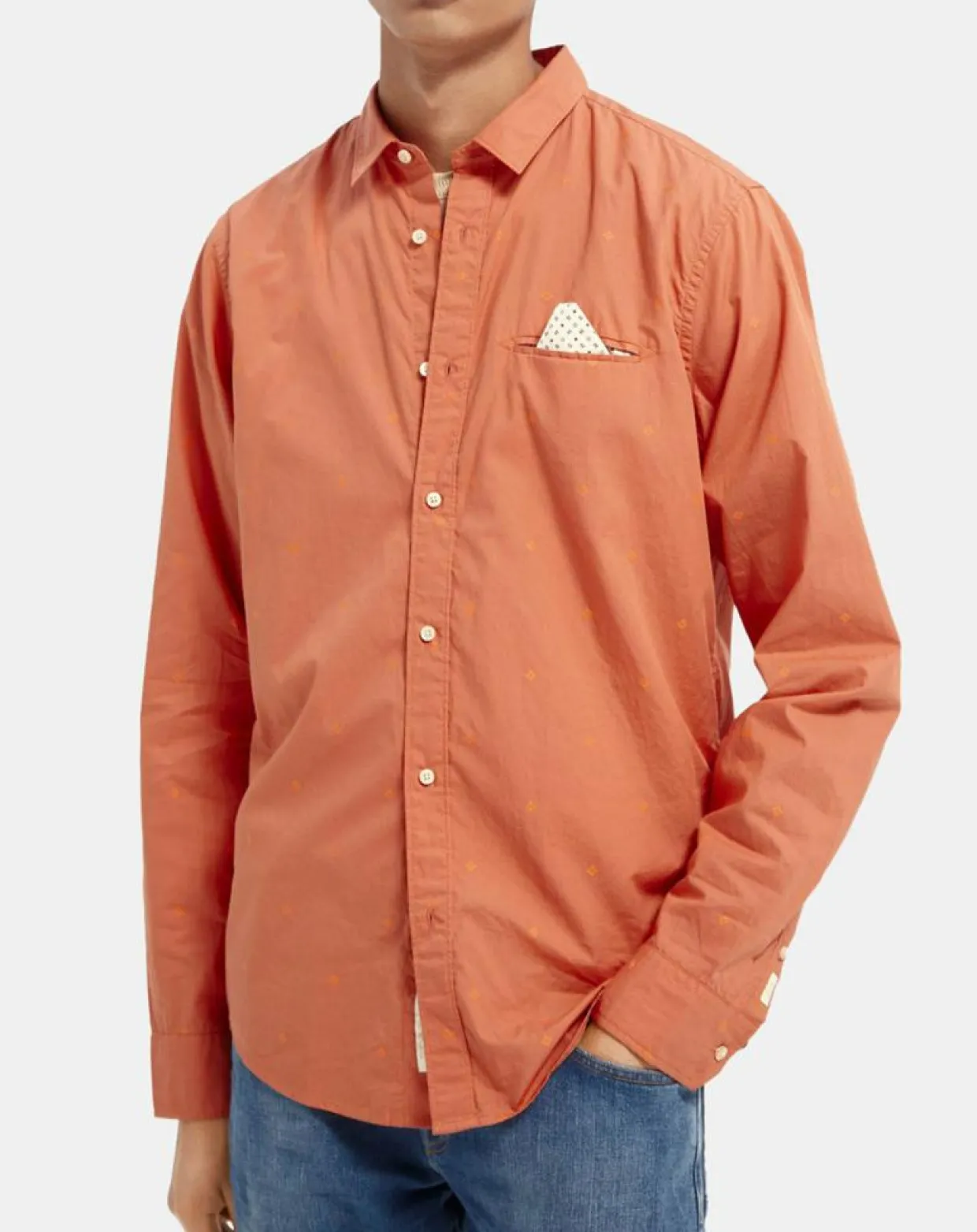 Chemise Regular Fit Pocket imprimée orange clair-Scotch & Soda Best