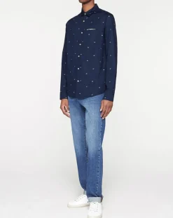 Chemise Regular Fit Pocket imprimée bleu marine-Scotch & Soda Outlet