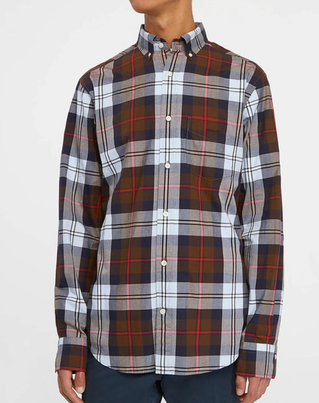 Homme Gant Chemises^Chemise Regular Fit Pop à carreaux marron/multicolore