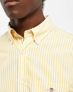 Chemise Regular Fit Stripe Basic jaune clair/blanc-Gant Outlet