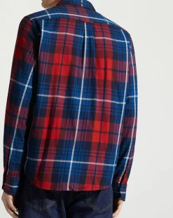 Chemise Regular Fit Tartan rouge/bleu-Gant Outlet