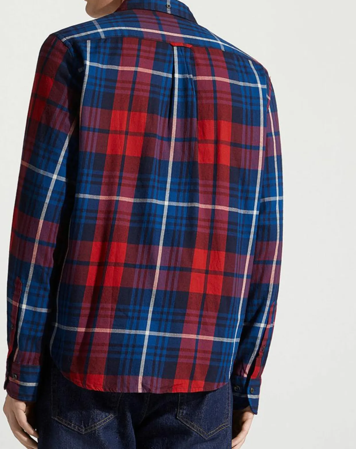 Chemise Regular Fit Tartan rouge/bleu-Gant Outlet