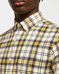 Chemise Regular Fit Tartan jaune/multicolore-Gant Clearance
