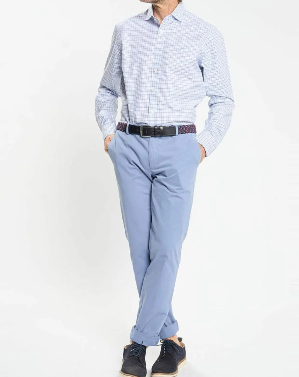 Chemise Regular Fit vichy tricolore bleue-Hackett London New