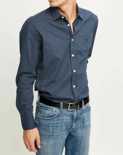Homme Marc O'Polo Chemises^Chemise regular imprimée allover bleu marine