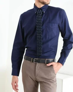 Chemise Regular Pal Pat piquée marine-Hartford Discount