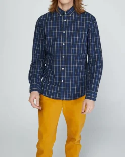 Homme Marc O'Polo Chemises^Chemise regular Pocket carreaux bleu/écru