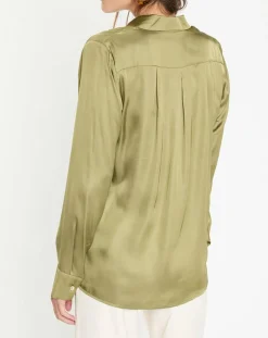 Chemise satinée Must gazon-Lauren Vidal Clearance