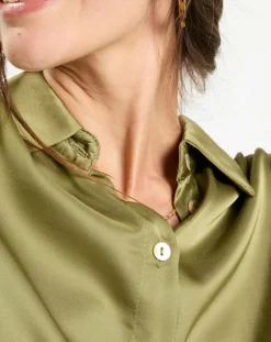 Chemise satinée Must gazon-Lauren Vidal Clearance