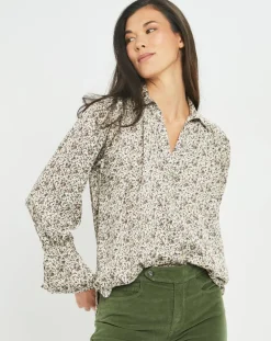 Femme Lauren Vidal Chemises^Chemise satinée Store liberty écru/multicolore