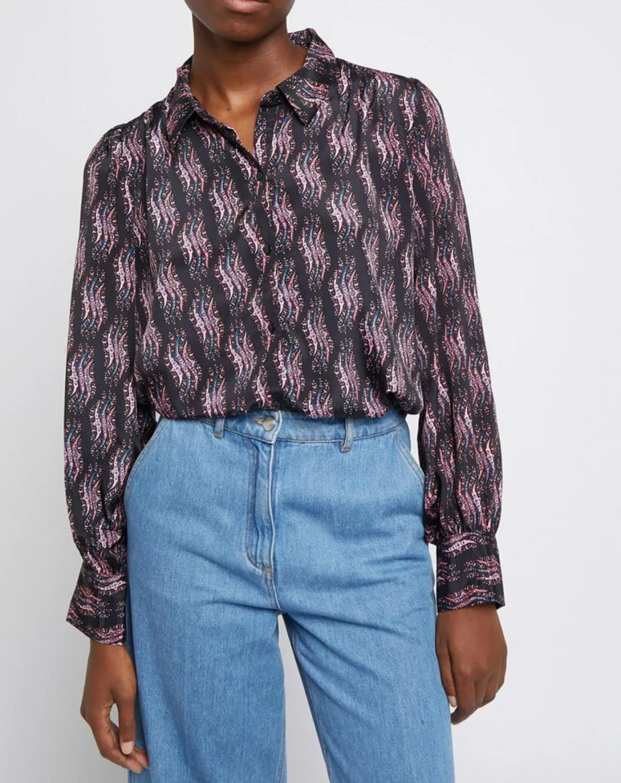 Femme An'ge Chemises^Chemise Saturne imprimé lony noir