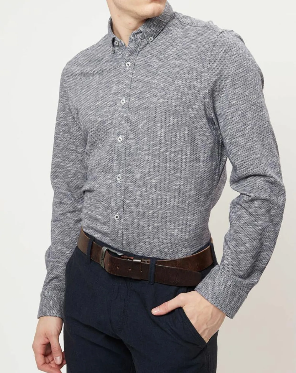 Homme Marc O'Polo Chemises^Chemise shapped fit bleu chiné