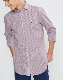 Chemise Slim Fit à carreaux rouge-Hackett London Sale