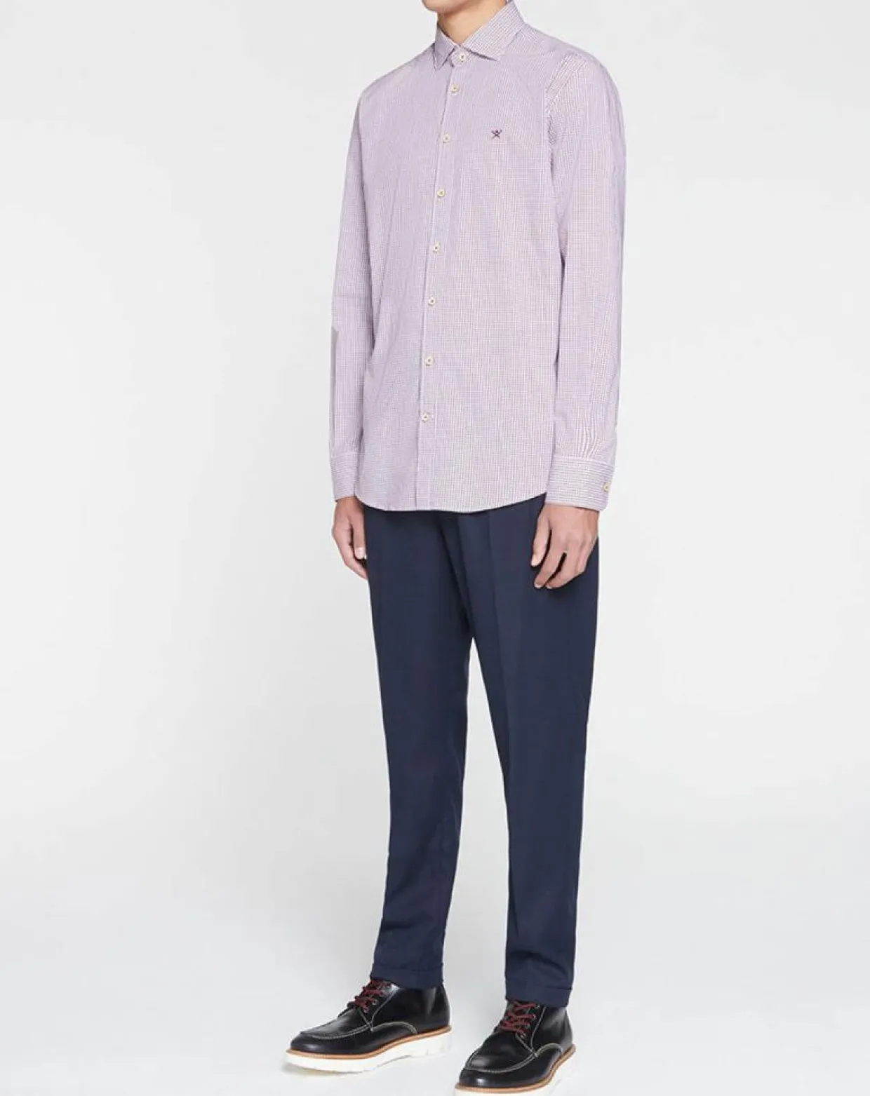 Chemise Slim Fit à carreaux rouge-Hackett London Sale