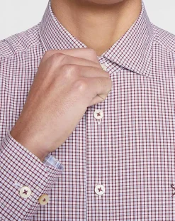 Chemise Slim Fit à carreaux rouge-Hackett London Sale