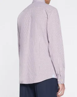 Chemise Slim Fit à carreaux rouge-Hackett London Sale