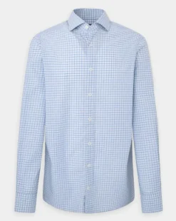 Homme Hackett London Chemises^Chemise Slim Fit à carreaux bleue