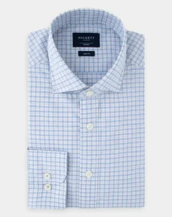 Homme Hackett London Chemises^Chemise Slim Fit à carreaux bleue