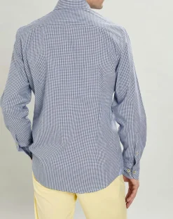 Chemise Slim Fit carreaux bleue-Hackett London New