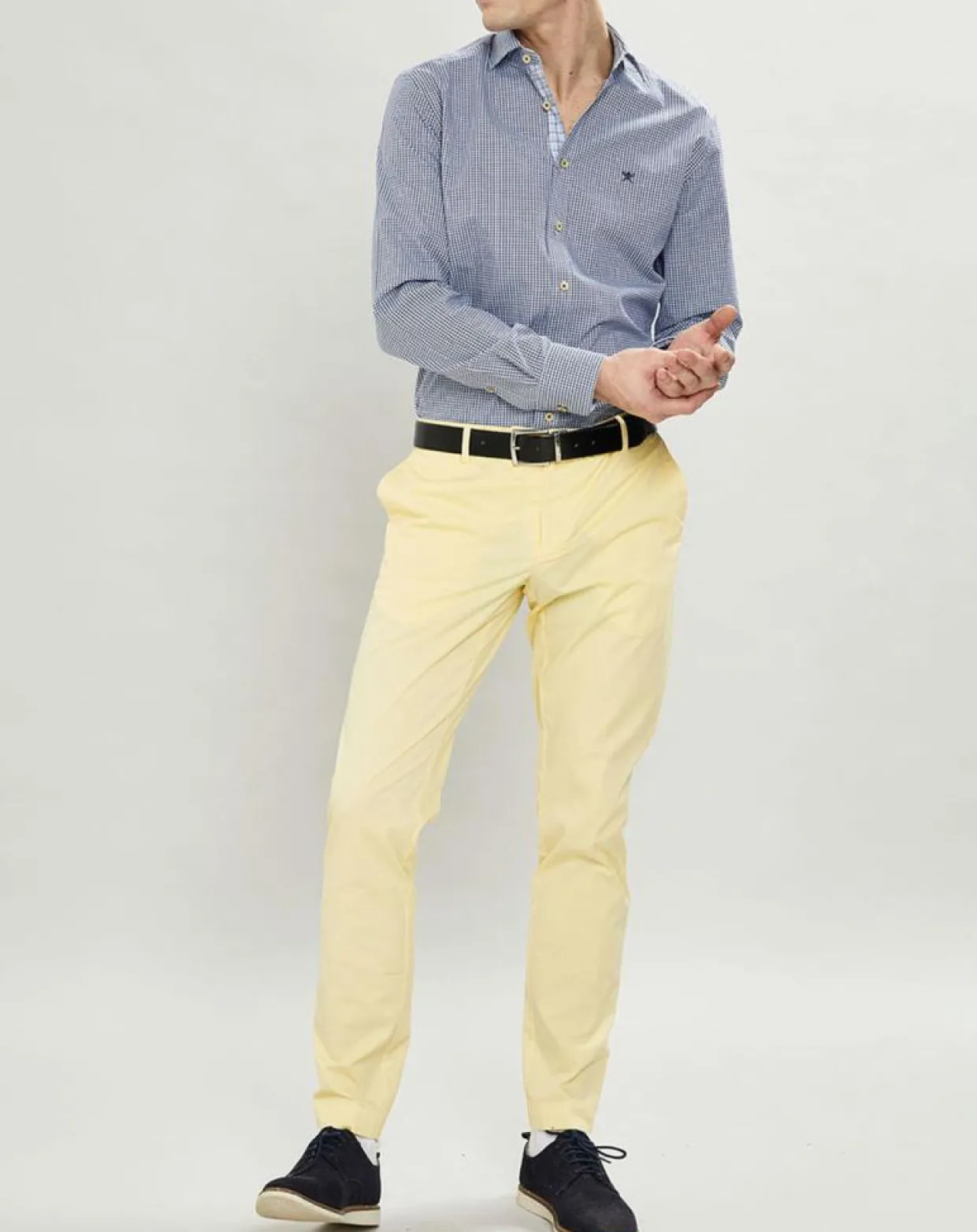 Chemise Slim Fit carreaux bleue-Hackett London New