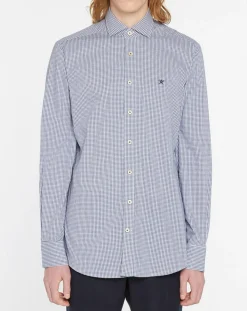 Chemise Slim Fit carreaux bleue-Hackett London New