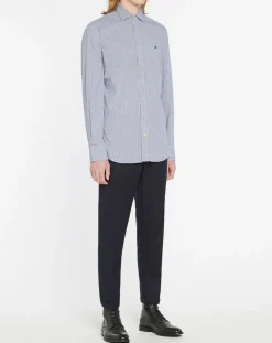 Chemise Slim Fit carreaux bleue-Hackett London New