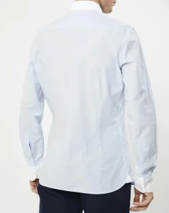 Chemise Slim Fit à fines rayures bleue-Hackett London New