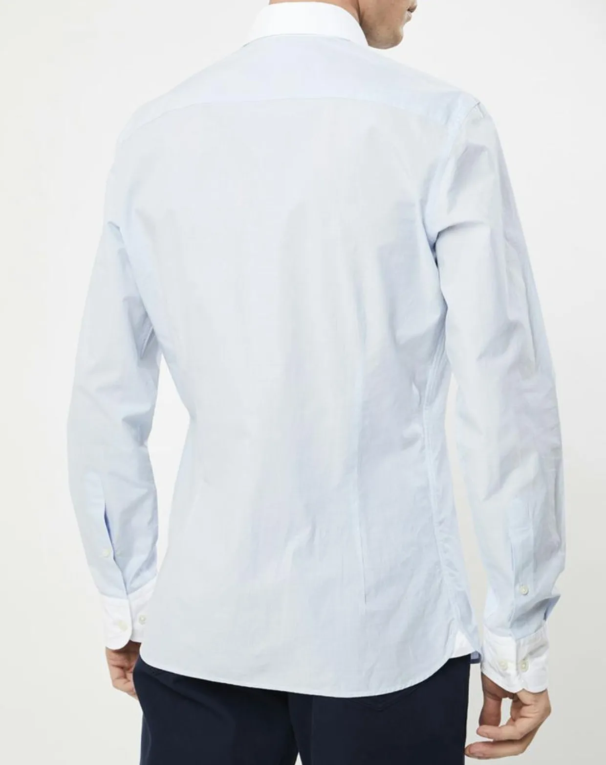 Chemise Slim Fit à fines rayures bleue-Hackett London New
