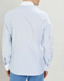 Chemise Slim Fit à fines rayures bleue-Hackett London New