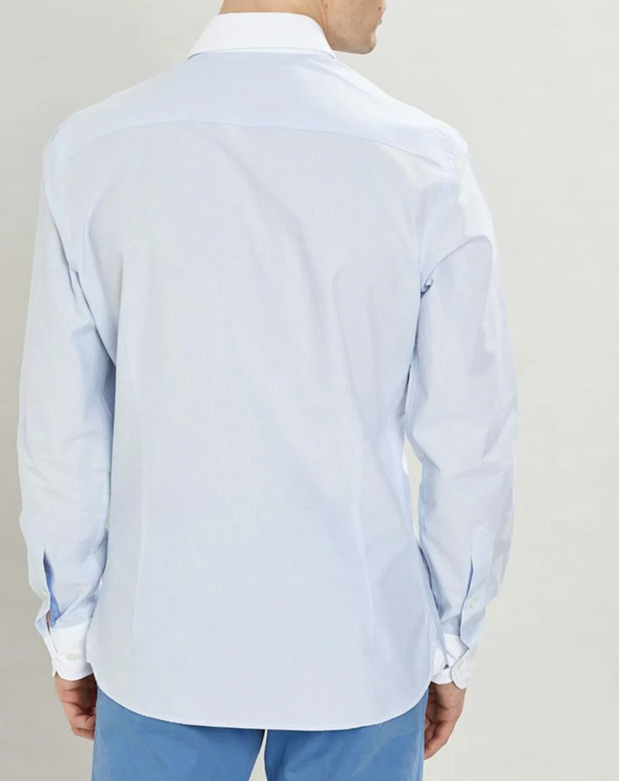 Chemise Slim Fit à fines rayures bleue-Hackett London New