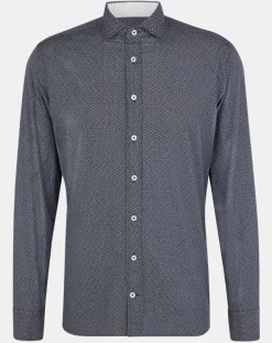 Chemise Slim Fit à imprimé fantaisie bleu foncé-Hackett London Clearance
