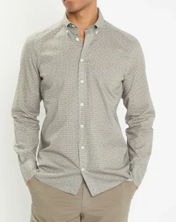 Chemise Slim Fit à imprimé fantaisie kaki-Hackett London