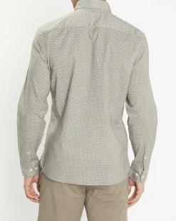Chemise Slim Fit à imprimé fantaisie kaki-Hackett London