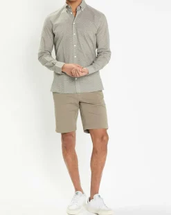 Chemise Slim Fit à imprimé fantaisie kaki-Hackett London