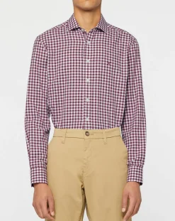 Homme Hackett London Chemises^Chemise Slim Fit à imprimé vichy rouge/blanc