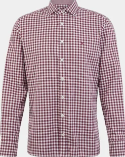 Homme Hackett London Chemises^Chemise Slim Fit à imprimé vichy rouge/blanc