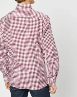 Homme Hackett London Chemises^Chemise Slim Fit à imprimé vichy rouge/blanc