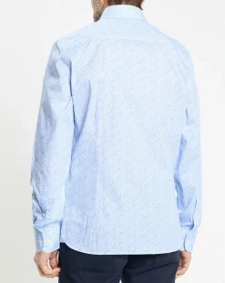 Homme Hackett London Chemises^Chemise Slim Fit à imprimé coquillage bleu ciel