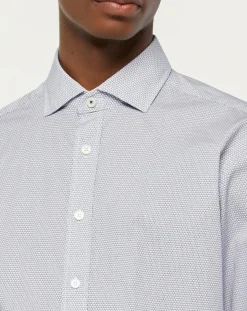 Homme Hackett London Chemises^Chemise Slim Fit à imprimé ancres bleu ciel/blanc