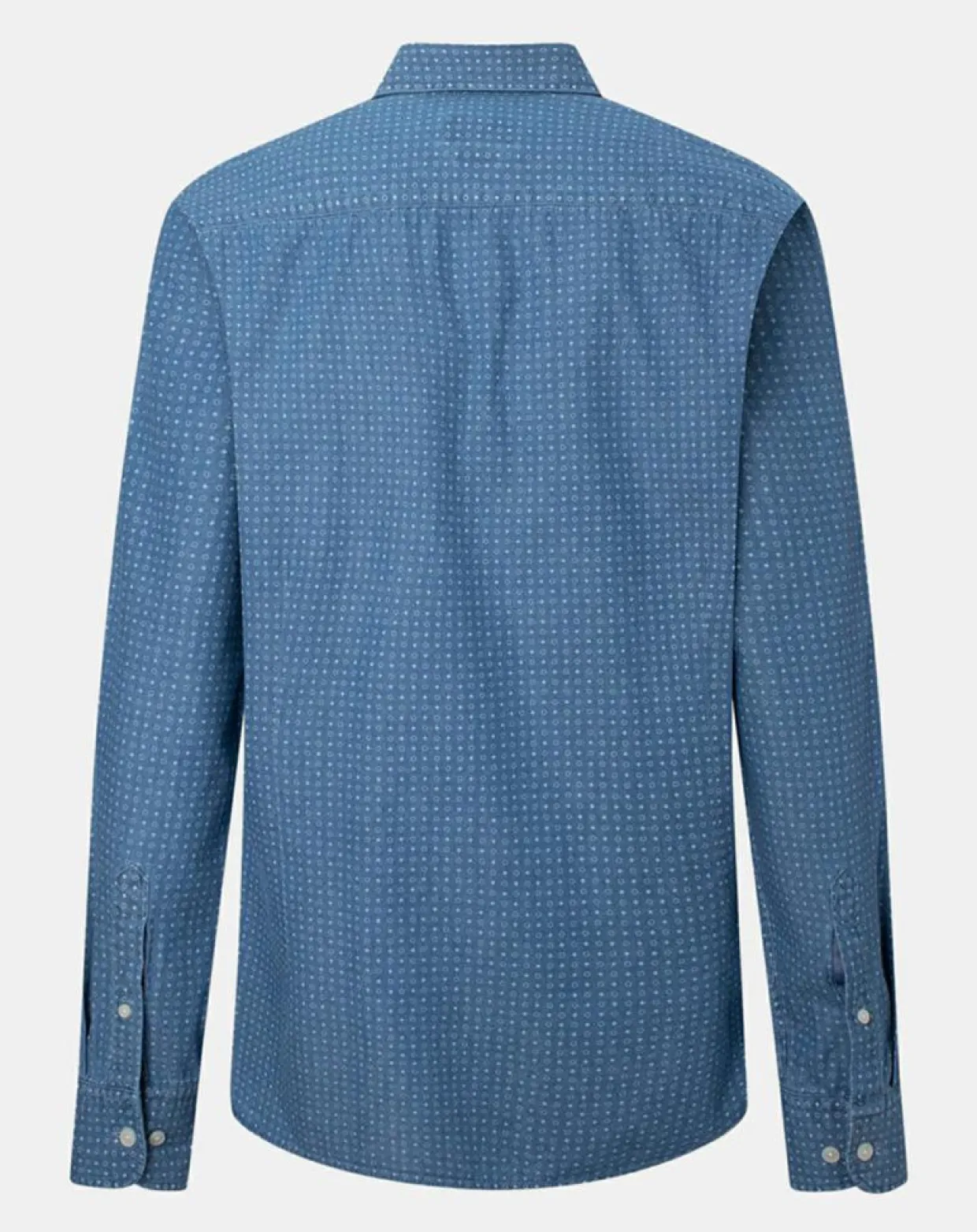 Chemise Slim Fit à imprimé géométrique bleue-Hackett London Discount