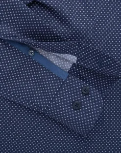 Homme Hackett London Chemises^Chemise Slim Fit à micro imprimé géométrique bleue