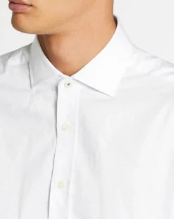 Chemise Slim Fit à pois blanche-Hackett London New