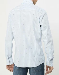 Homme Hackett London Chemises^Chemise Slim Fit à rayures & points bleu clair