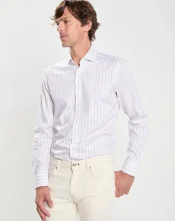 Chemise Slim Fit à rayures Smart écrue-Hackett London Online