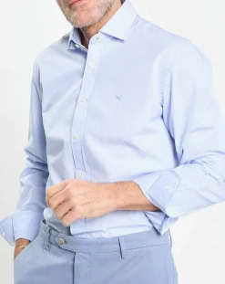 Chemise Slim Fit à rayures Milleraies bleu ciel-Hackett London Clearance