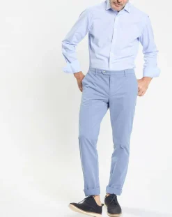 Chemise Slim Fit à rayures Milleraies bleu ciel-Hackett London Clearance