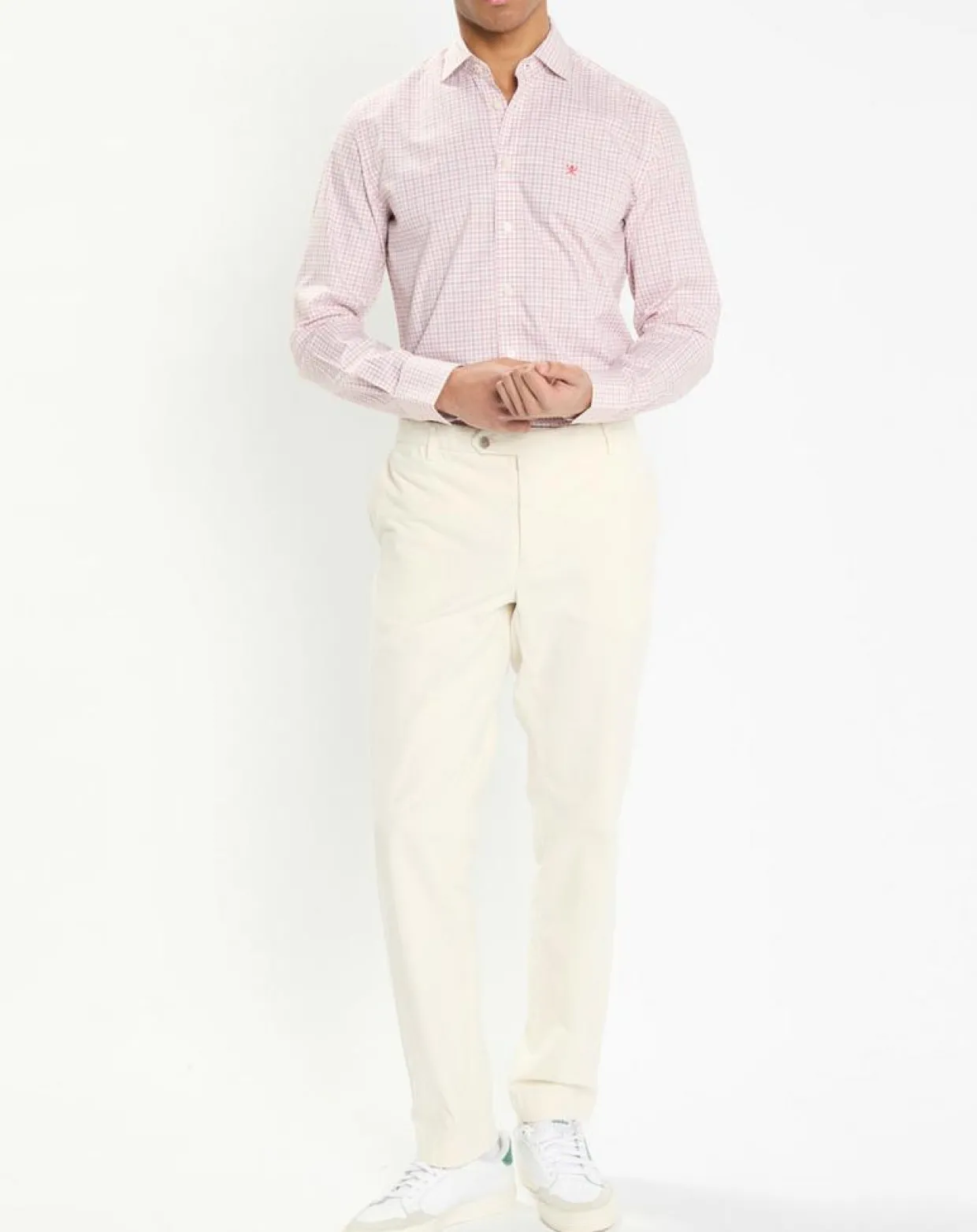 Chemise Slim Fit à vichy tricolore orange moyen-Hackett London Discount