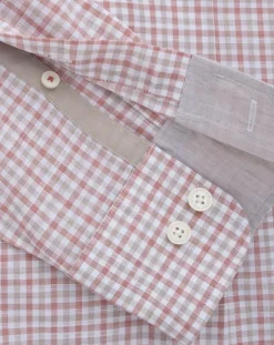 Chemise Slim Fit à vichy tricolore orange moyen-Hackett London Discount